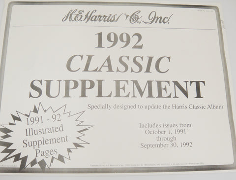 Harris Classic Stamp Album Supplement United States 1992 X113-92 New Old Stock