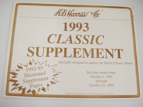Harris Classic Stamp Album Supplement United States 1993 X113-93 New Old Stock