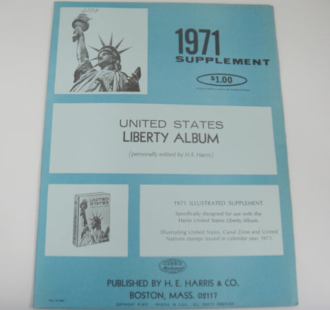 Harris Liberty Album Supplement United States U.N. Canal Zone 1971 X108F