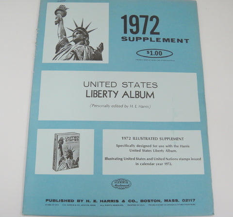 Harris Liberty Album Supplement United States and U.N. Stamps 1972 X108G