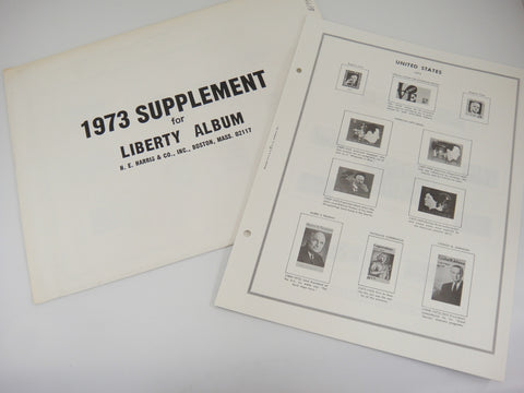 Harris Liberty Album Supplement United States and U.N. Stamps 1973 X108H NOS