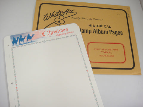 White Ace 12 Blank Pages for Christmas on Stamps NOS