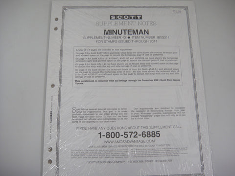 Scott 2011 Minuteman United States Stamp Supplement 43 180S011