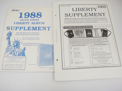 Harris Liberty Album Supplement United States 1988 X108-88
