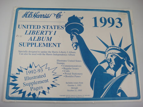 Harris 1993 Liberty I Album Supplement United States X188-93 New Old Stock