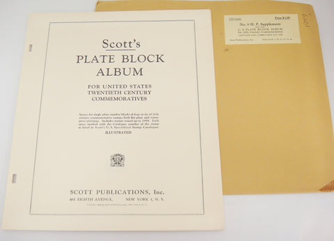 Scott U.S. Plate Block Commemoratives Supplement 9 United States for 1958