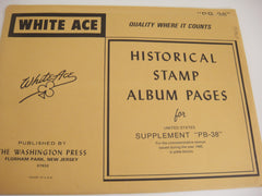 White Ace 1986 United States Commemorative Plate Blocks Complete Supplement PB-38