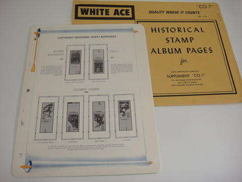 White Ace 1984 US Commemorative Copyright Singles Supplement CO-7 NOS