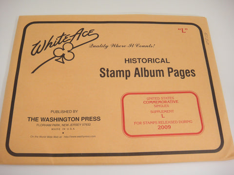 White Ace 2009 US Commemorative Singles Stamp Supplement L NOS