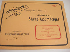 White Ace 2006 US Commemorative Singles Stamp Supplement Simplified IS NOS