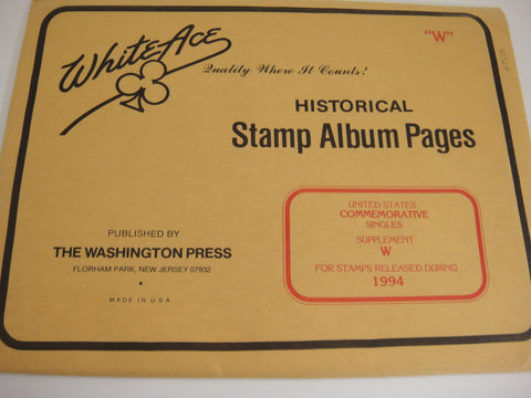 White Ace 1994 US Commemorative Singles Complete Stamp Supplement W NOS