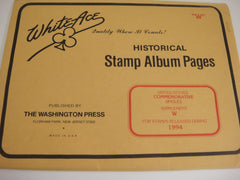 White Ace 1994 US Commemorative Singles Complete Stamp Supplement W NOS