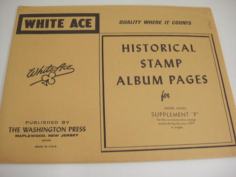 White Ace 1977 United States Commemorative Singles Stamp Supplement F NOS