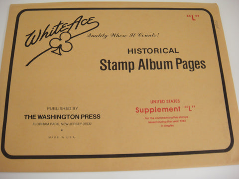 White Ace 1983 United States Commemorative Singles Stamp Supplement L NOS
