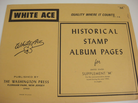 White Ace 1984 United States Commemorative Singles Stamp Supplement M NOS