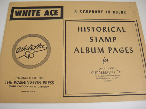 White Ace 1970 United States Commemorative Singles Stamp Supplement Y NOS
