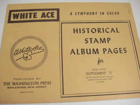 White Ace 1964 United States Commemorative Singles Supplement S NOS