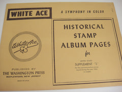 White Ace 1964 United States Commemorative Singles Supplement S NOS
