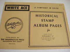 White Ace 1958 United States Commemorative Singles Stamp Supplement M NOS