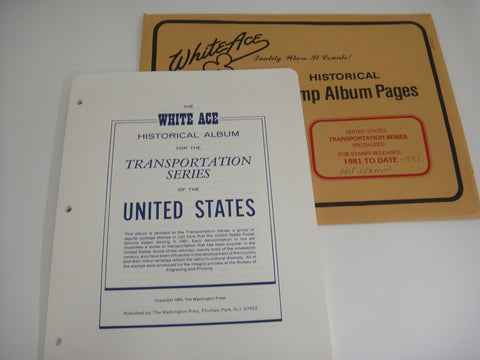 White Ace 1981-1991 United States Transportation Series Coil Stamps NOS