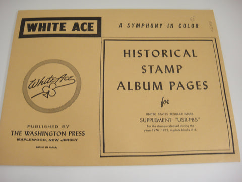 White Ace 1970-1972 US Regular Issue Plate Blocks Supplement USR-PB5