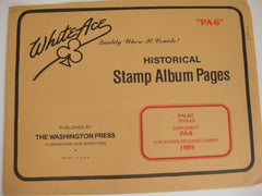 White Ace 1989 Palau Stamp Singles Supplement PA-6  NOS