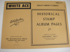 White Ace 1982 Monaco Singles Stamp Album Supplement MO-4 NOS