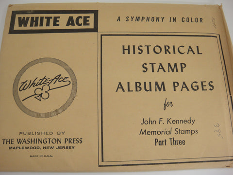 White Ace John F. Kennedy Memorial Stamps Part Three Foreign NOS