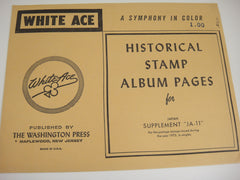 White Ace 1973 Japan Stamp Singles Album Supplement JA-11 NOS