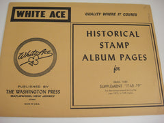 White Ace 1975 Israel Tab SIngles Stamp Album Supplement ITAB-19