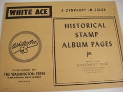 White Ace 1968 US Commemorative Plate Blocks of 4 Complete Supplement PB-20