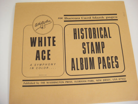 White Ace US Bureau of Engraving Souvenir Cards 10 Blank Pages NOS