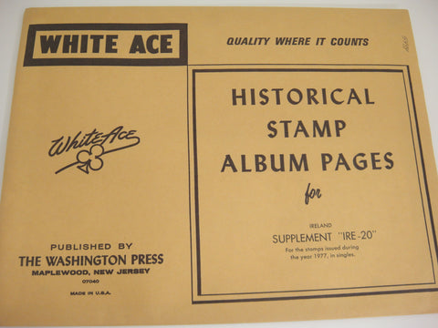White Ace 1977 Ireland Stamp Singles Supplement IRE-20 NOS