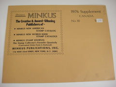Minkus 1976 Canada Stamp Album Supplement 18 NOS