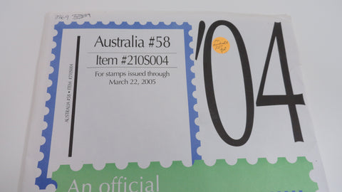 Scott 2004 Australia Specialty Supplement Supplement 58 210S004