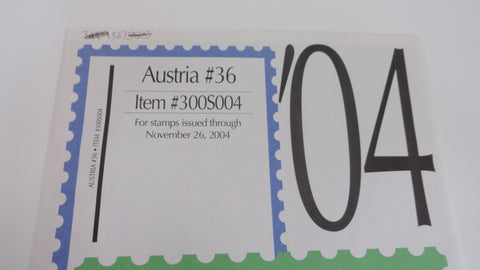 Scott 2004 Austria Specialty Stamp Supplement 36 300S004