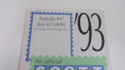 Scott 1993 Australia Specialty Stamp Supplement 47 210S093