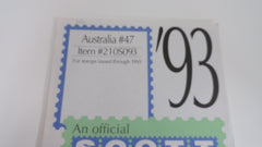 Scott 1993 Australia Specialty Stamp Supplement 47 210S093
