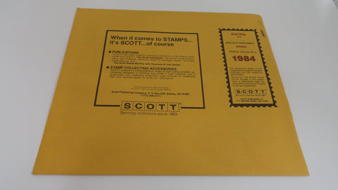 Scott 1984 Austria Specialty Stamp Supplement 16 300S084 NOS