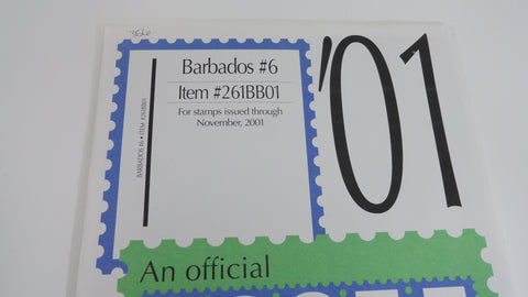 Scott 2001 Barbados Specialty Stamp Album Supplement 6 261BB01