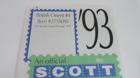 Scott Specialty Supplement 4 British Orient 1993 275S093