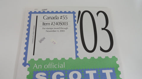 Scott 2003 Canada Specialty Stamp Supplement 55 240S003