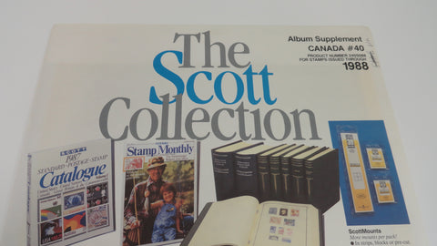 Scott 1988 Canada Specialty Stamp Supplement 40 240S088