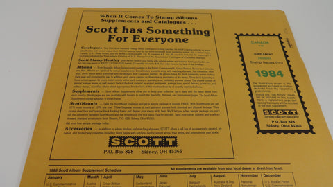 Scott Specialty Stamp Supplement 36 Canada 1984 240S084