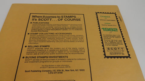 Scott 1982 Canada Specialty Stamp Supplement 34 240S082