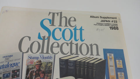 Scott 1988 Japan Specialty Stamp Album Supplement 22 510S088 NOS