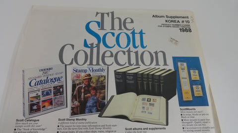 Scott 1988 Korea Specialty Stamp Album Supplement 10 515S088