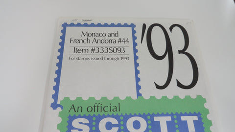 Scott 1993 Monaco and French Andorra Specialty Supplement 44 333S093
