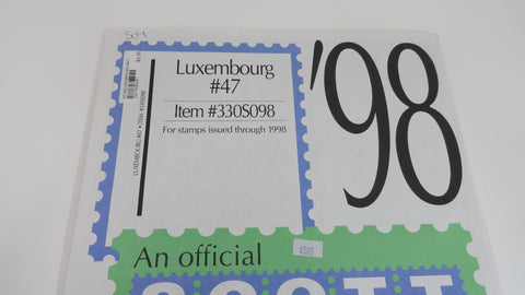 Scott 1998 Luxembourg Specialty Supplement 47 330S098 NOS