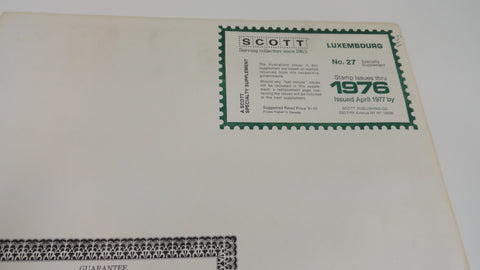 Scott 1976  Luxembourg Specialty Supplement 27 330S076 NOS